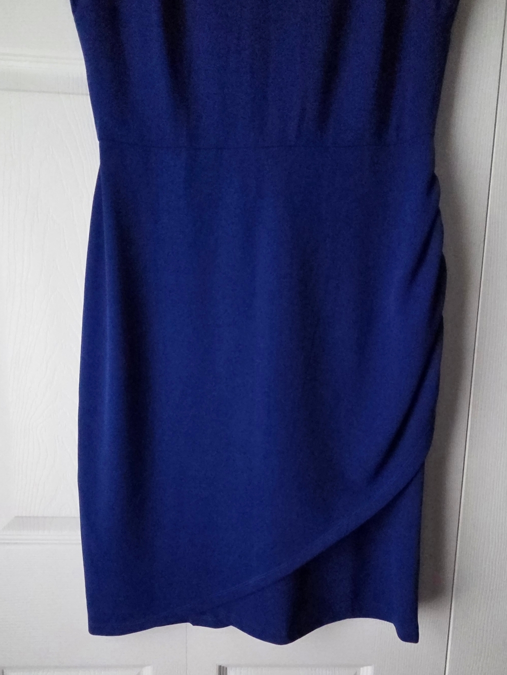 Tahari ASL Royal Blue Cap-Sleeve Midi Sheath Dress Size 12 - Picture 5 of 12
